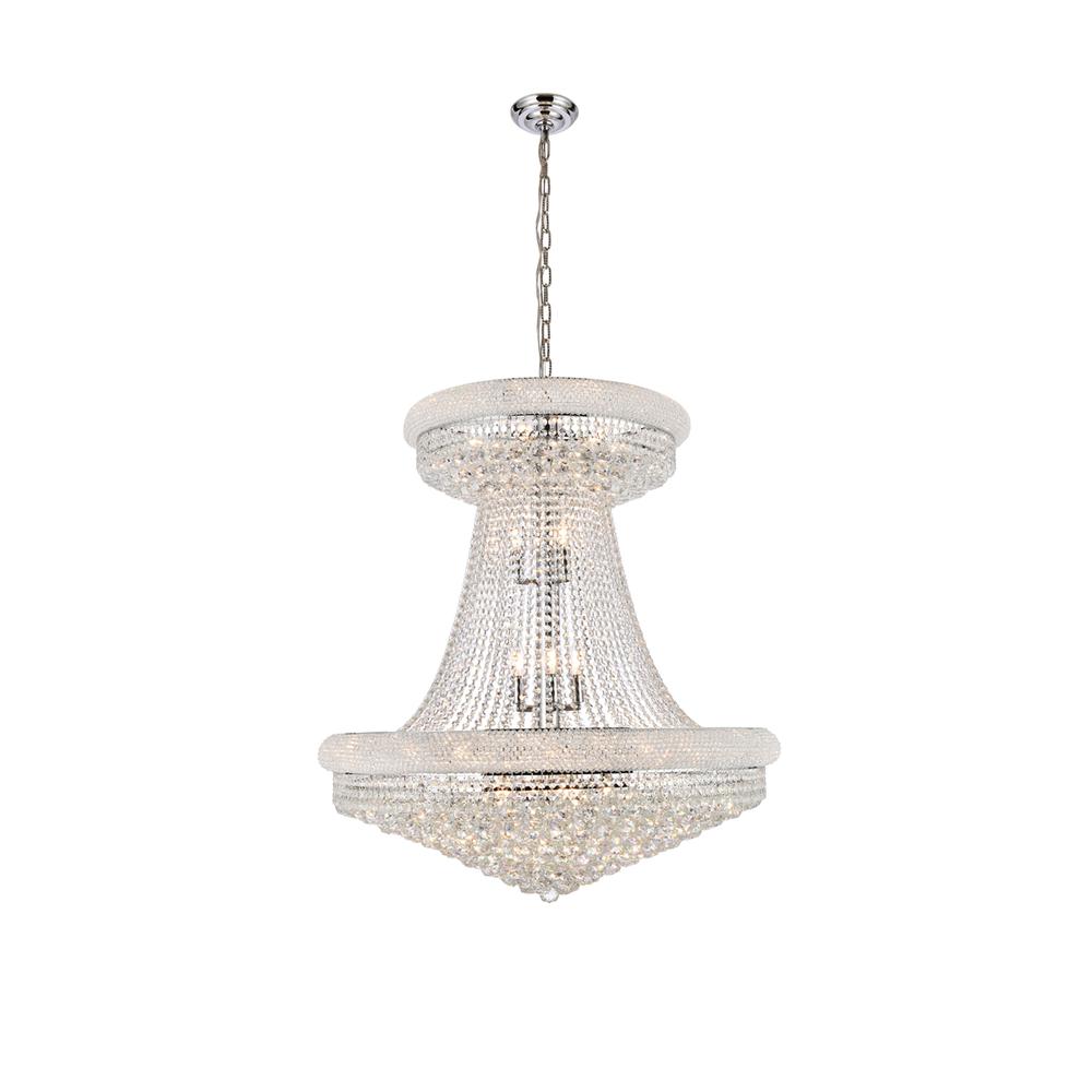 Primo 28 light Chrome Chandelier Clear Royal Cut Crystal. Picture 1