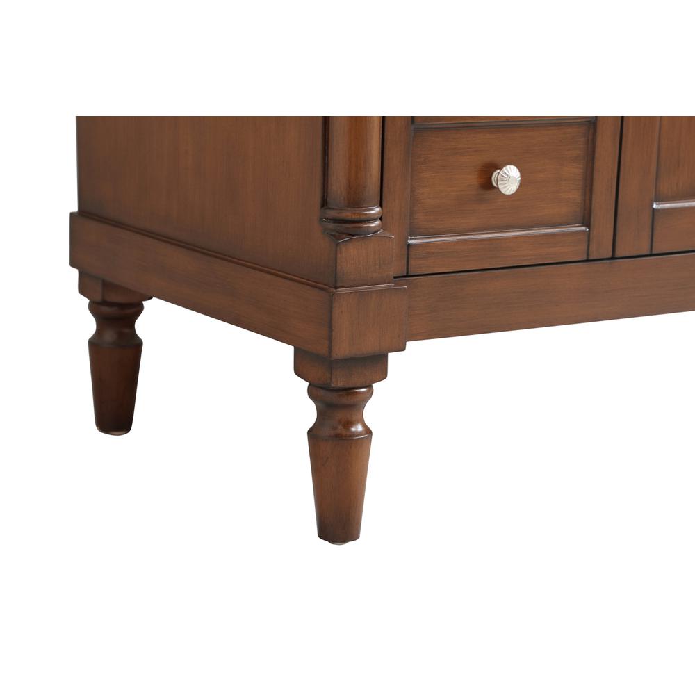 48 inch Single Bathroom vanity in Walnut with ivory white engineered marble. Picture 13