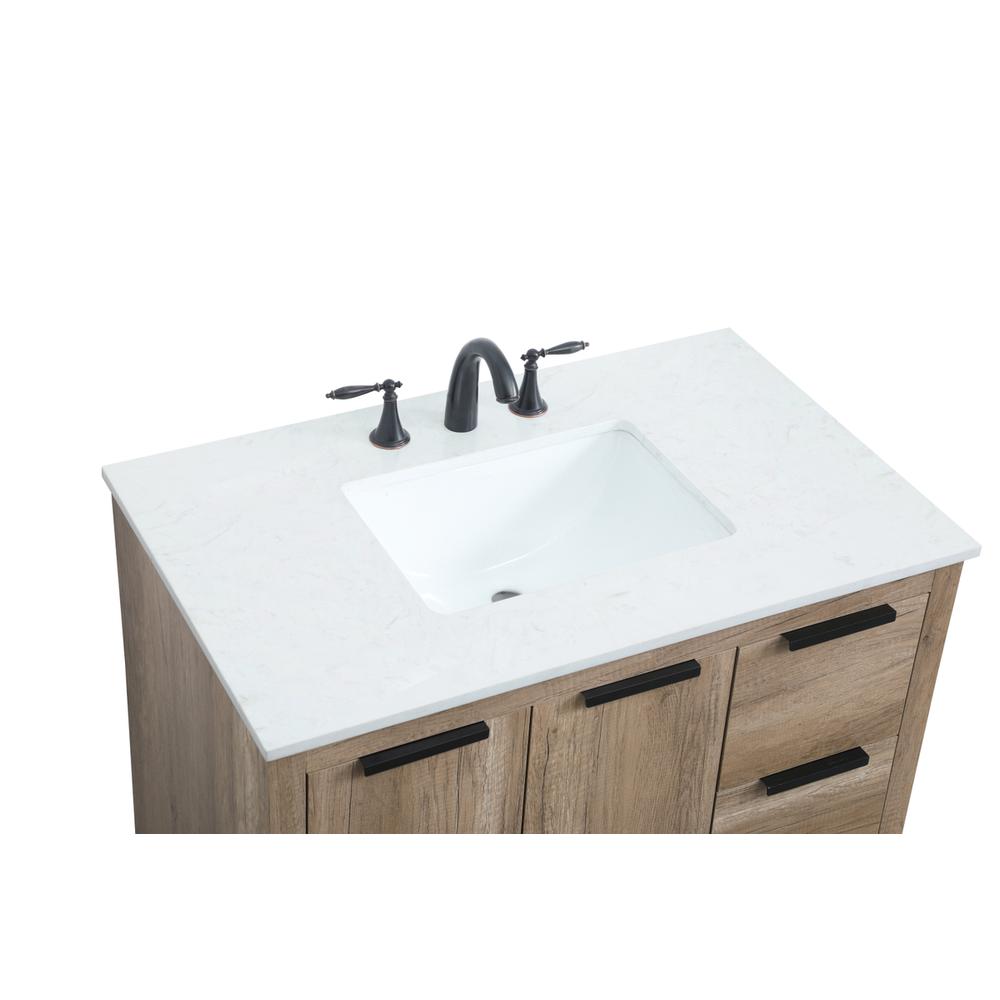 36 Inch SIngle Bathroom Vanity In Natural Oak. Picture 10