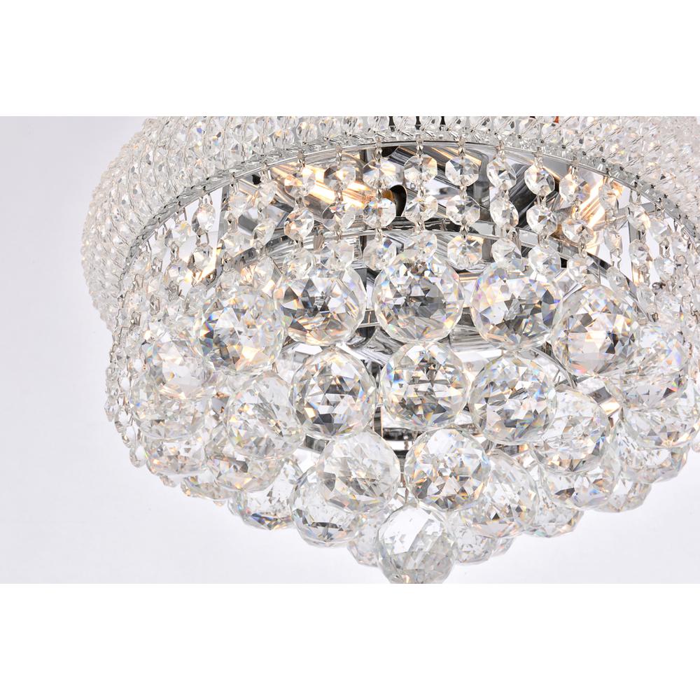 Primo 6 light Chrome Flush Mount Clear Royal Cut Crystal. Picture 5