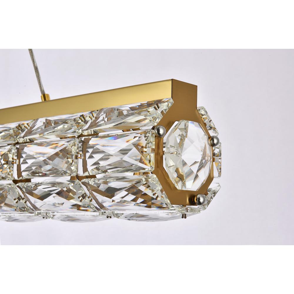Valetta 42 inch LED linear pendant in gold. Picture 5