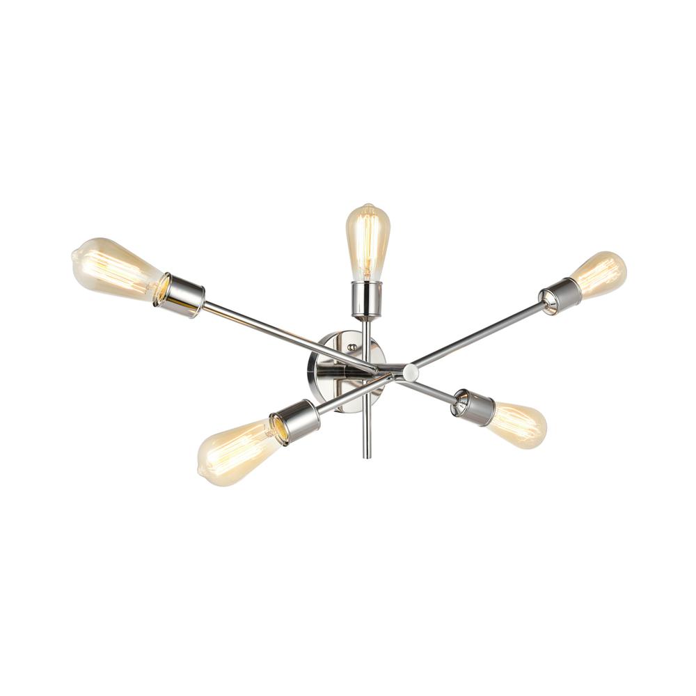 Axel 5 Lights polished Nickel Wall Sconce. Picture 2