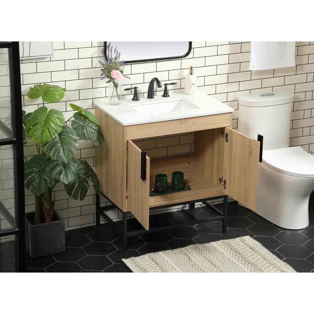 30 inch Single bathroom vanity in mango wood. Picture 3