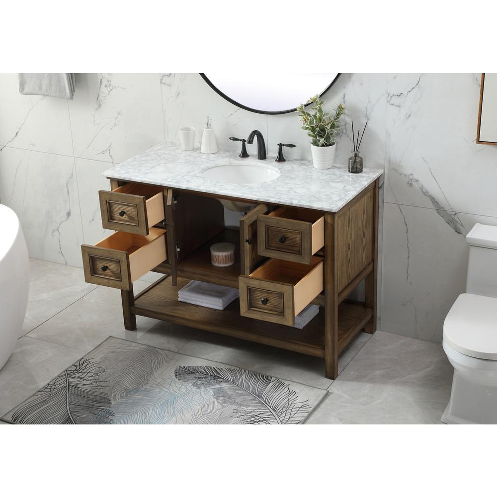 48 inch Single bathroom vanity in driftwood. Picture 3