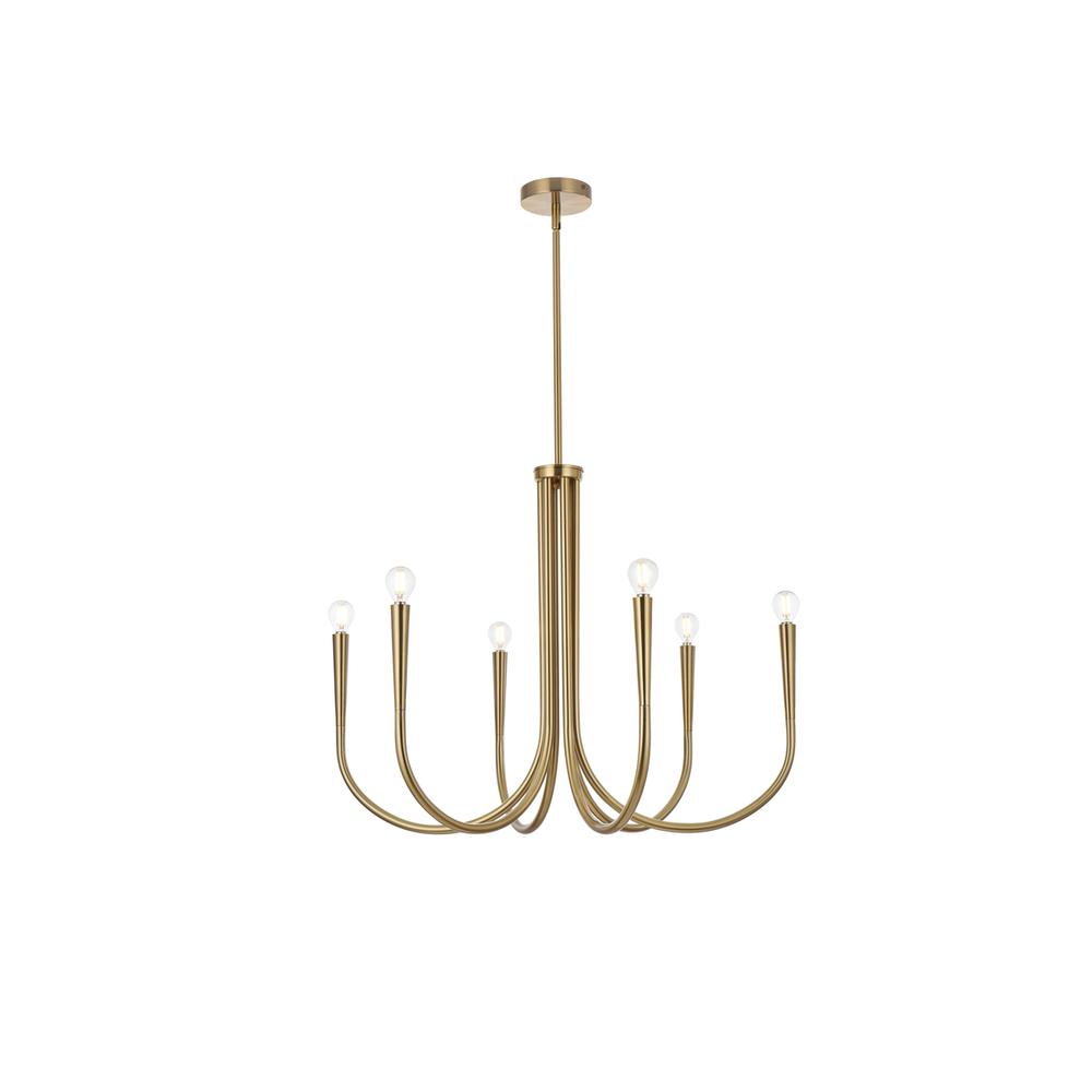 Layne 30 inch chandelier in Gold. Picture 1