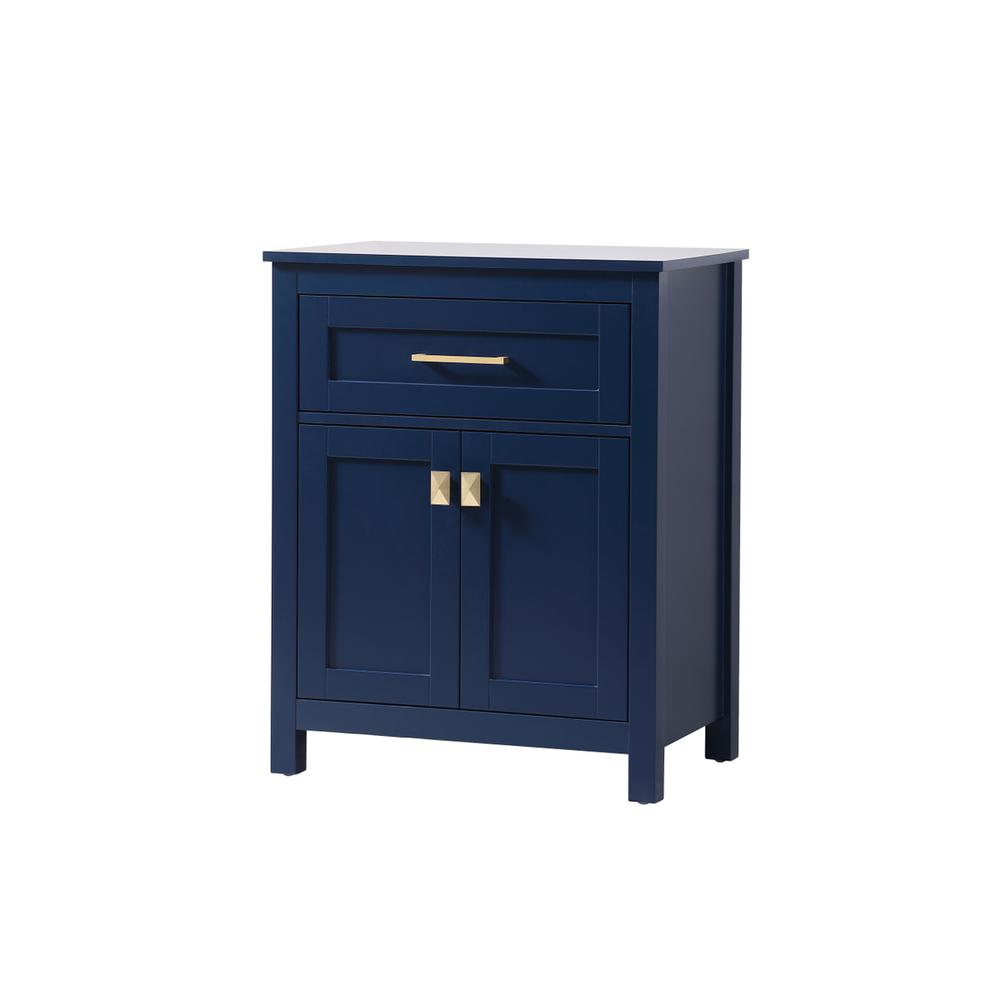 24 Inch Wide Bathroom Storage Freestanding Cabinet In Blue. Picture 2