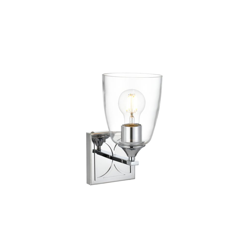Harris 1 light Chrome and Clear Bath Sconce. Picture 3