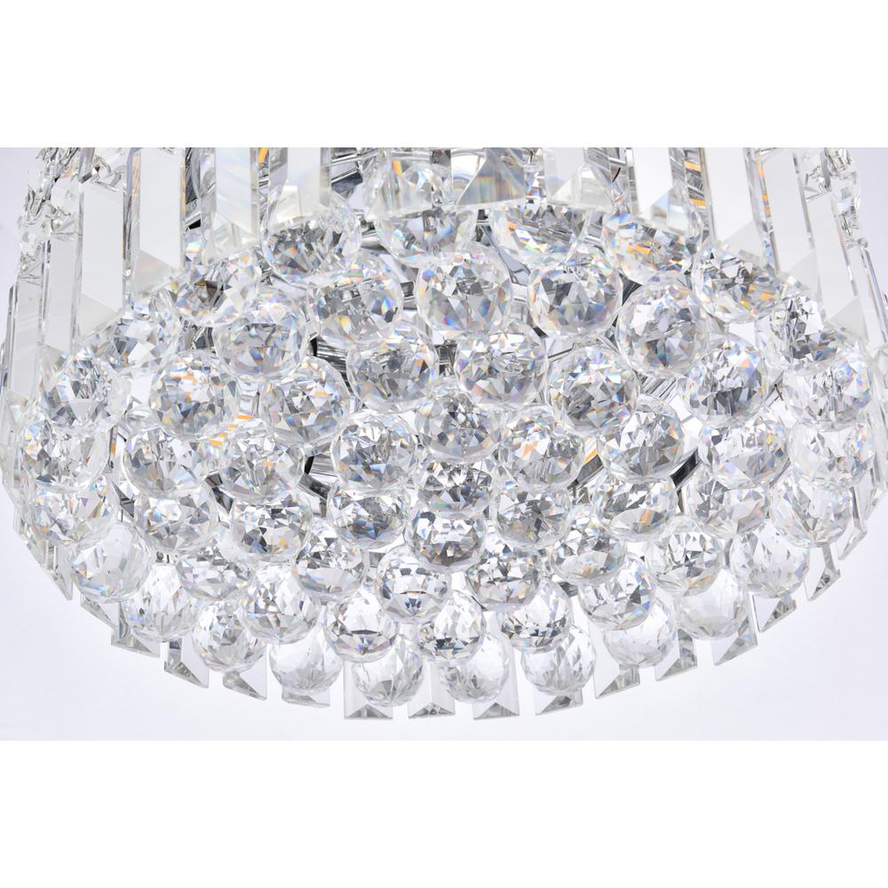 Maxime 4 light Chrome Flush Mount Clear Royal Cut Crystal. Picture 4
