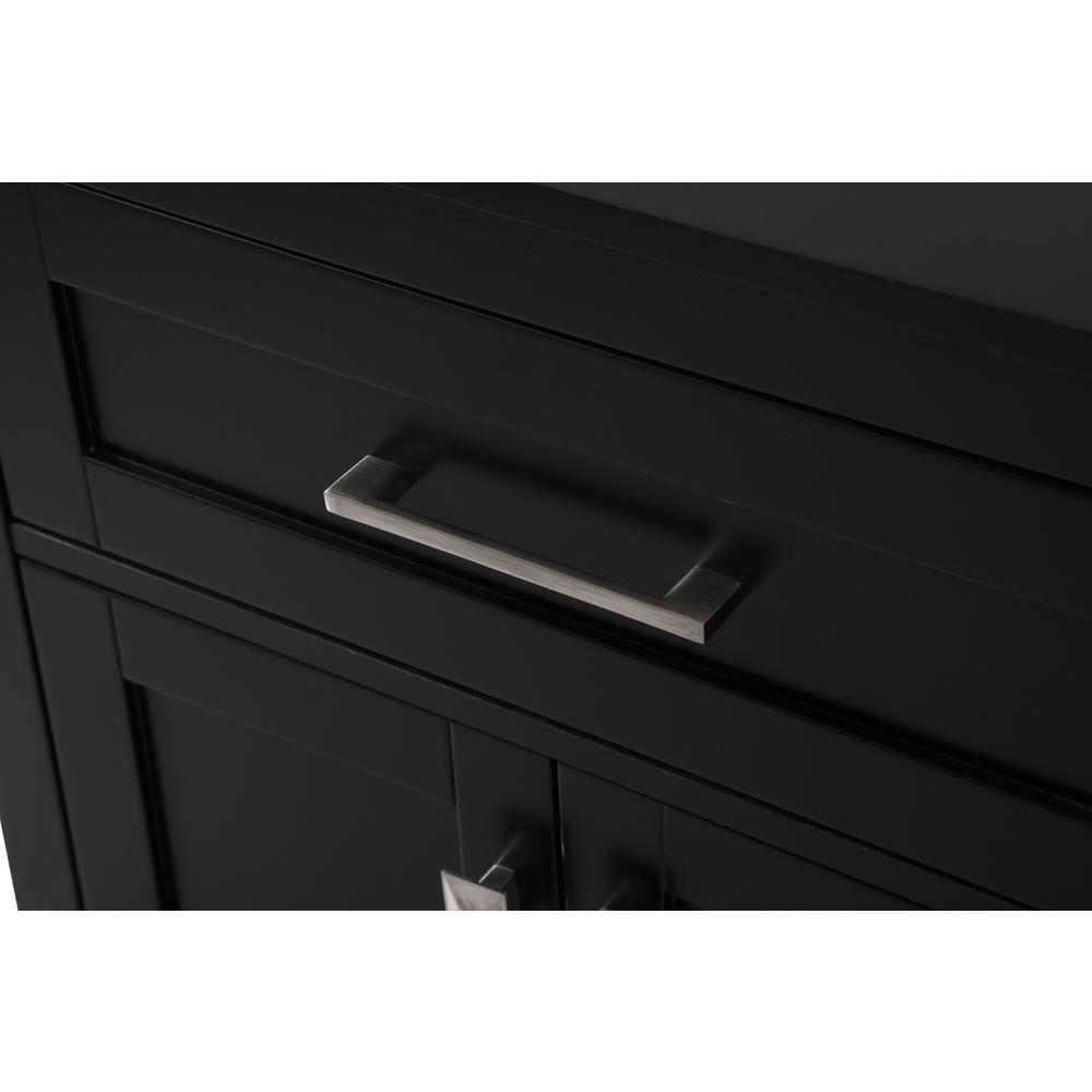 24 Inch Wide Bathroom Storage Freestanding Cabinet In Black. Picture 5