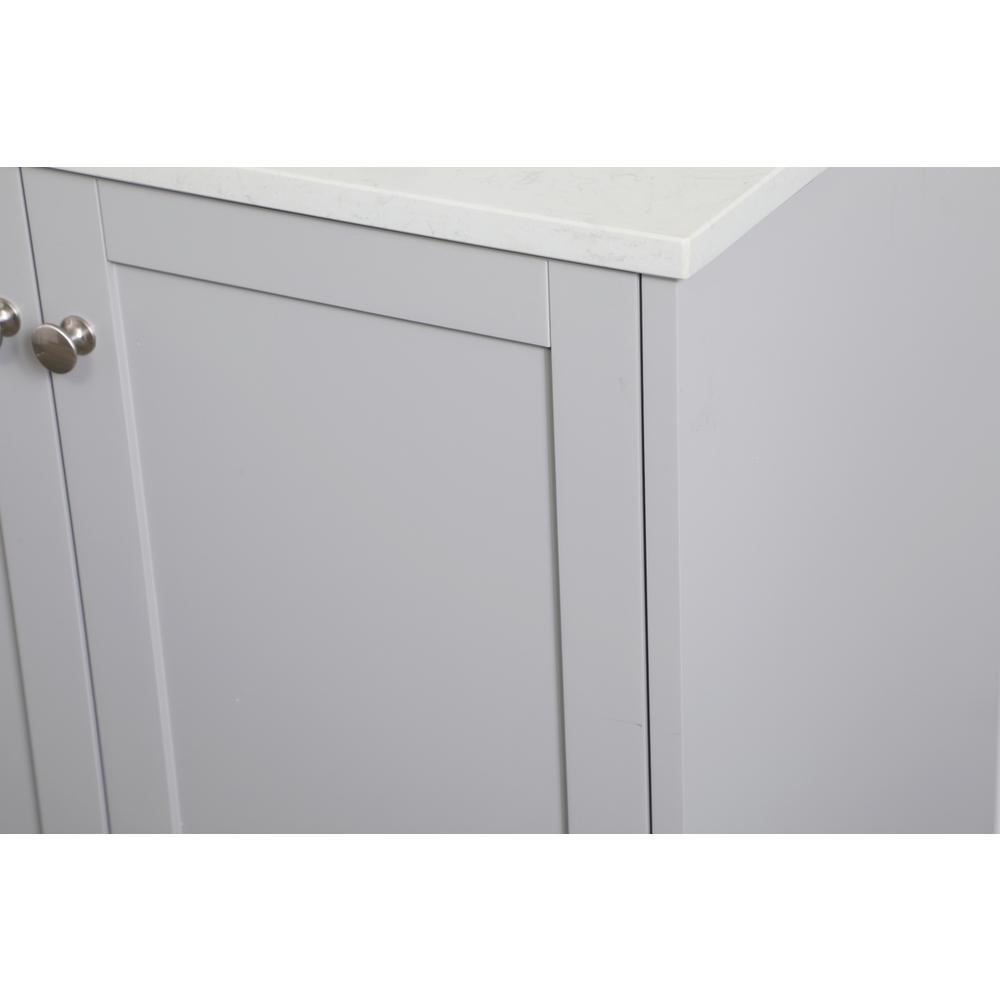 30 inch Single Bathroom Vanity in Grey. Picture 11