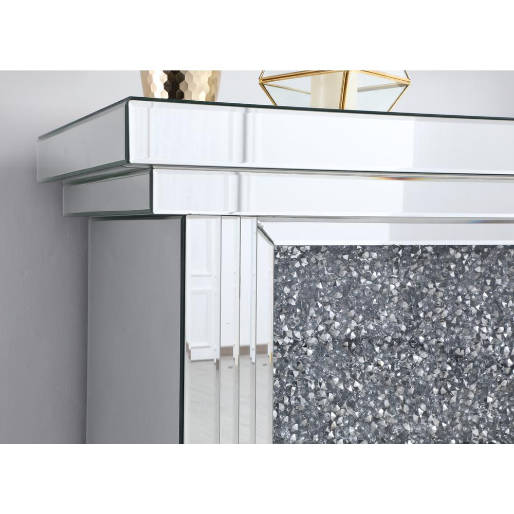 47.5 in. Crystal mirrored mantle with crystal insert fireplace. Picture 7