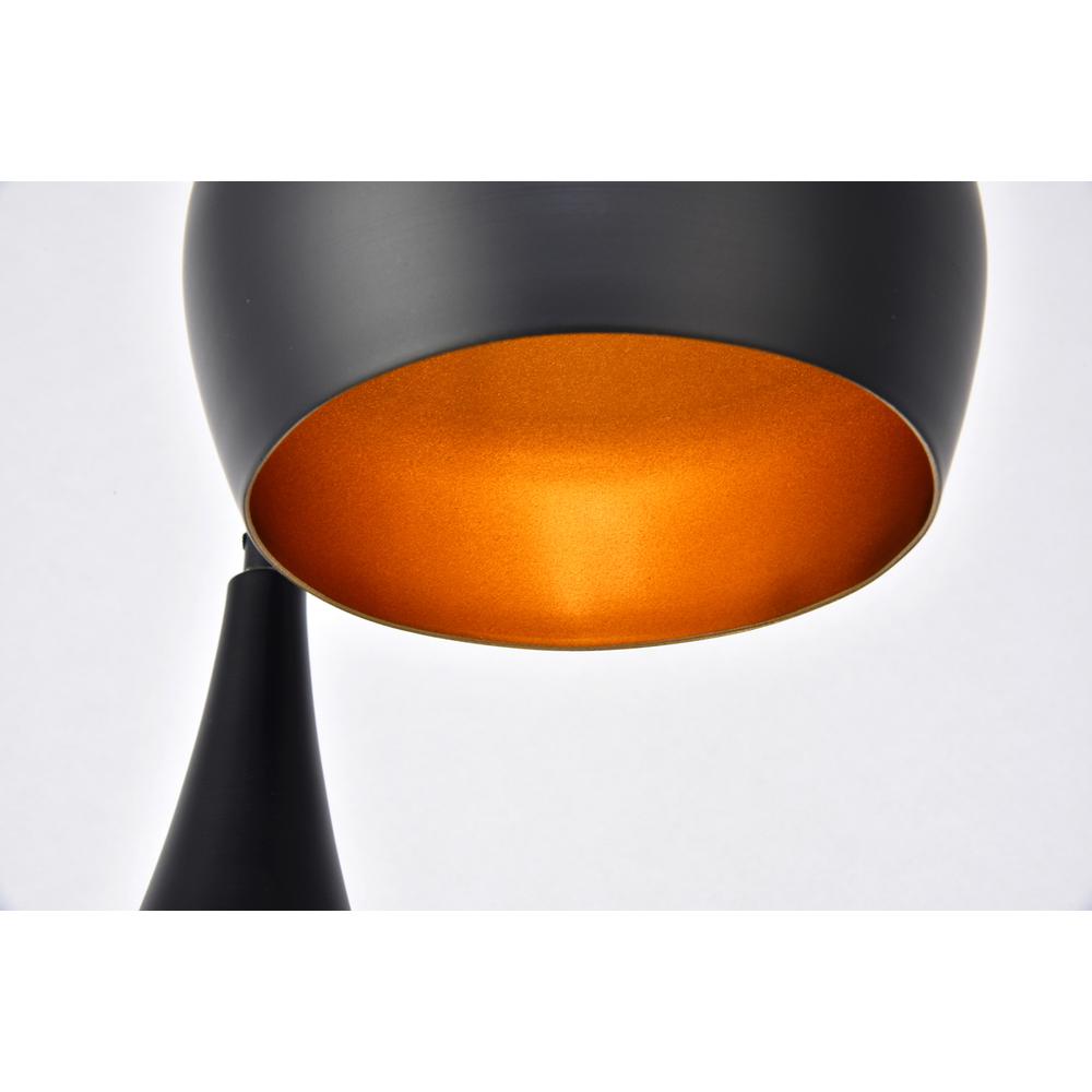Nora Collection Pendant D14.5in H11.5in Lt:3 Black finish. Picture 4