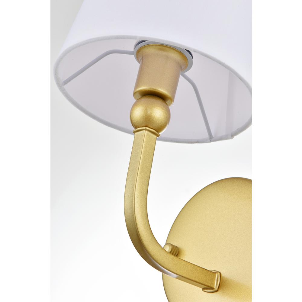 Colson 1 light Brass and Clear Bath Sconce. Picture 4