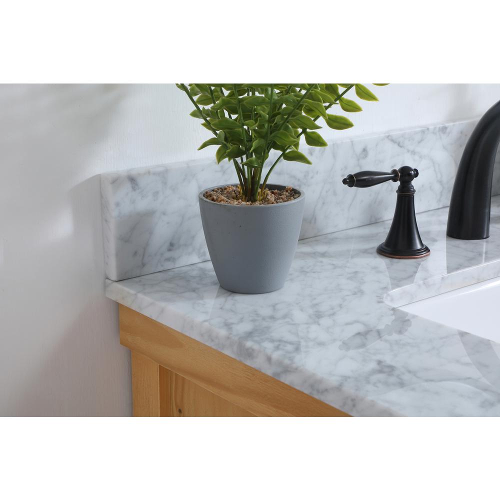 30 inch Single bathroom vanity in natural wood with backsplash. Picture 5