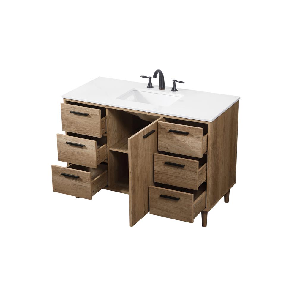 48 inch Single bathroom vanity in natural oak. Picture 9