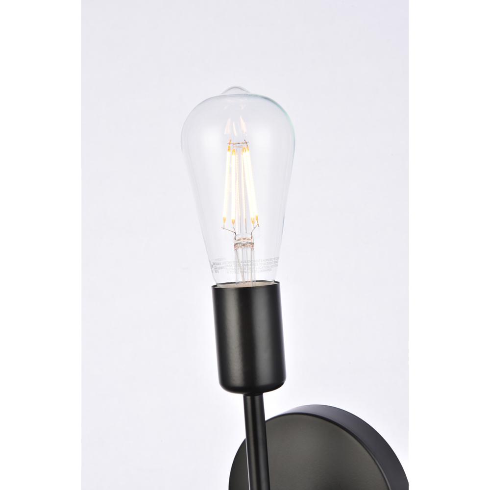 Keely 1 light black wall sconce. Picture 3