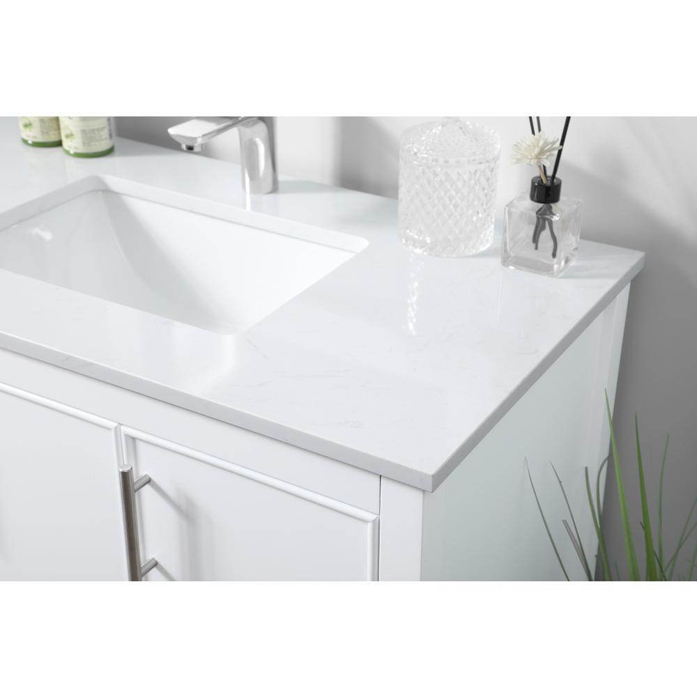 36 Inch SIngle Bathroom Vanity In White. Picture 5