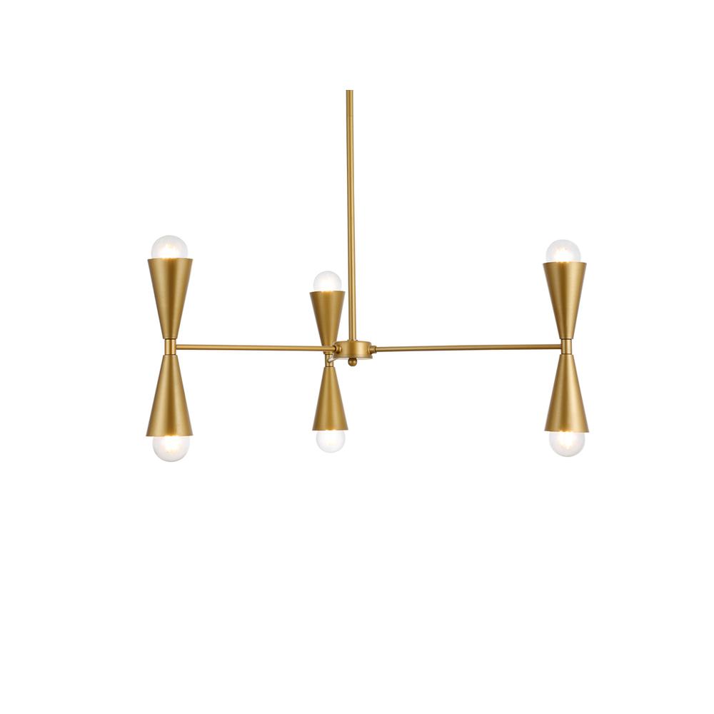 Cade 34 inch pendant in brass. Picture 2