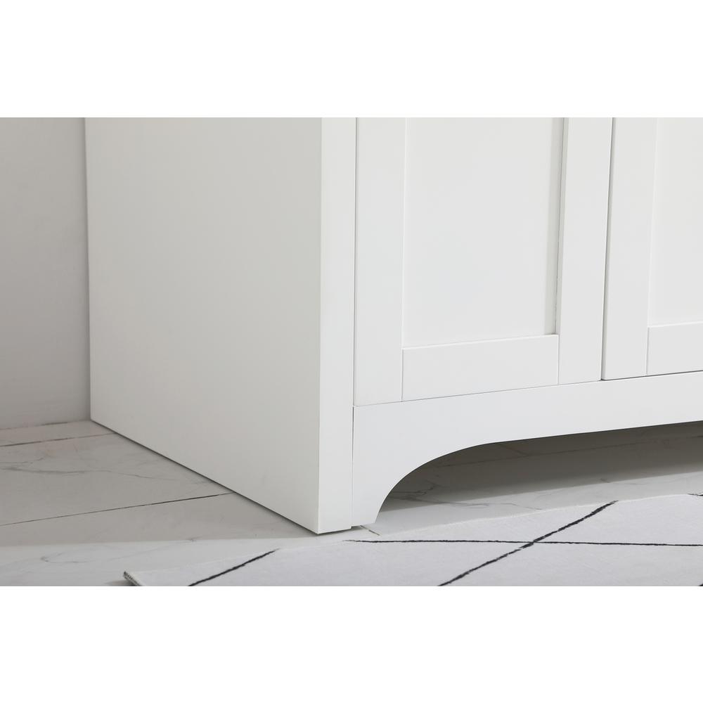 48 inch Single Bathroom Vanity in White with Backsplash. Picture 6