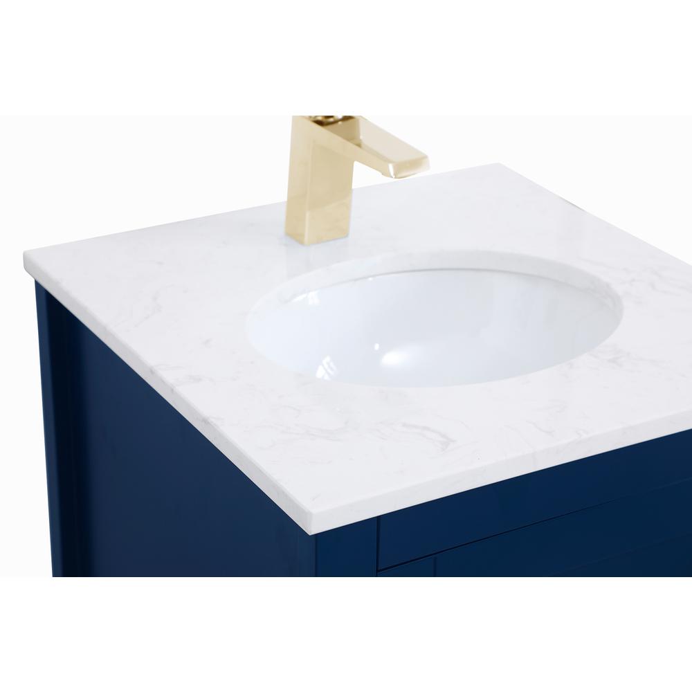 18 inch Single Bathroom Vanity in Blue. Picture 9