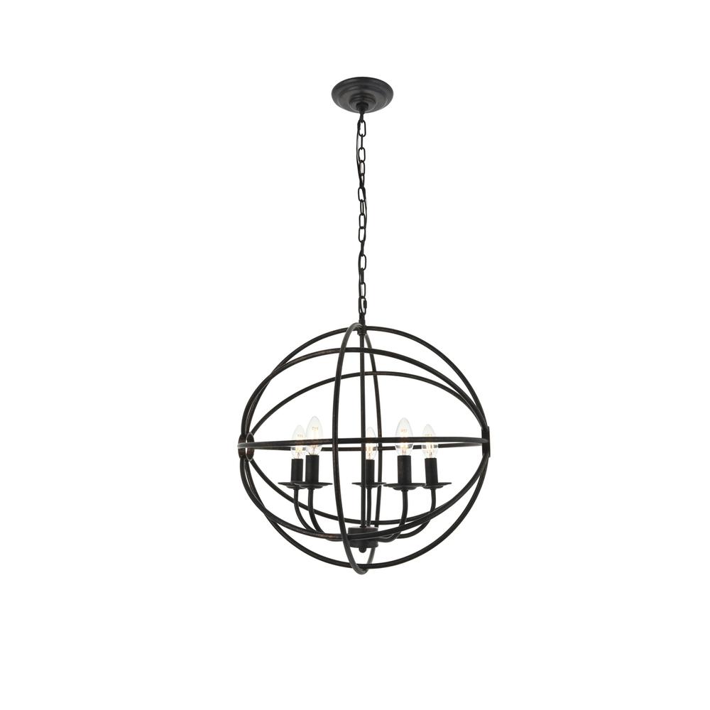 Octavia 5 light dark brown Pendant. Picture 8
