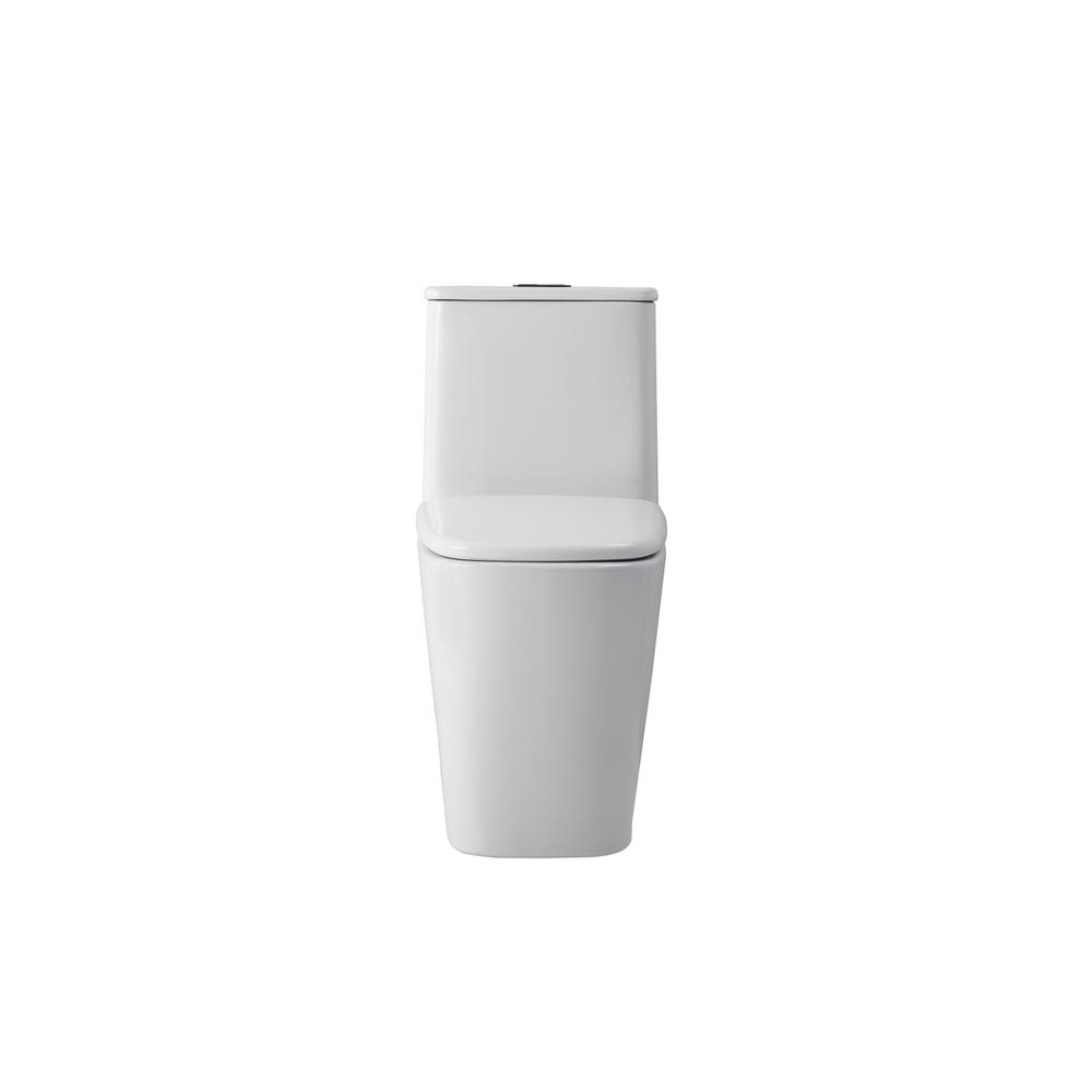 Winslet One-piece floor Square Toilet 27x14x31 in White. Picture 1