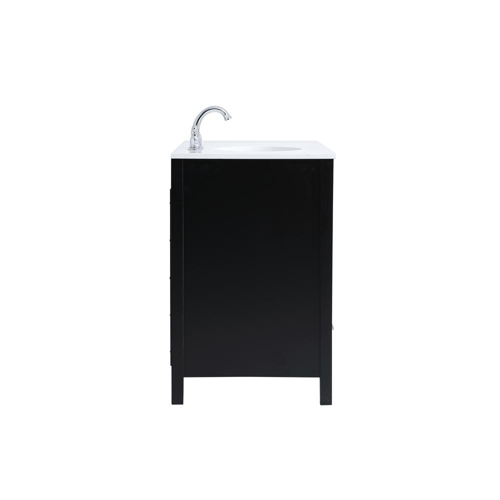 42 inch Single Bathroom Vanity in Black. Picture 13