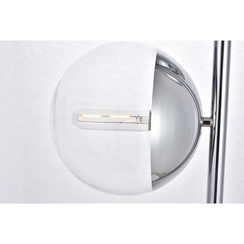 Eclipse 3 Lights Chrome Floor Lamp With Clear Glass. Picture 3