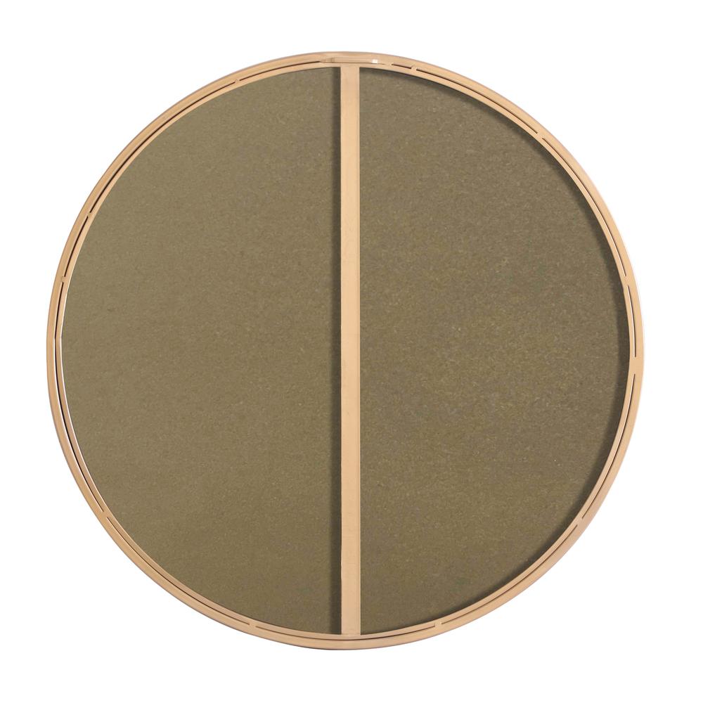 Metal frame Round Mirror 24 inch Brass finish. Picture 8