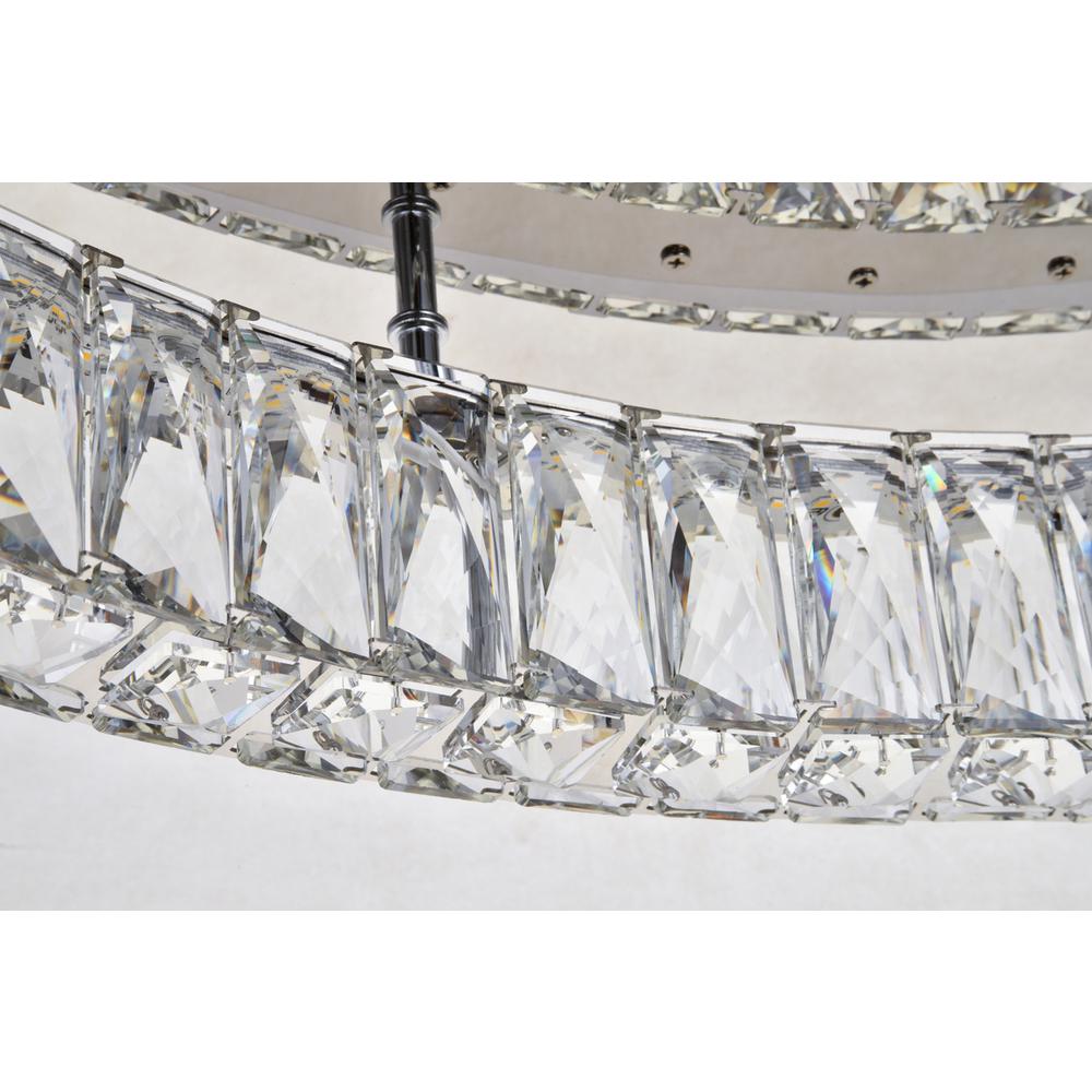 Monroe LED light Chrome Flush Mount Clear Royal Cut Crystal. Picture 5