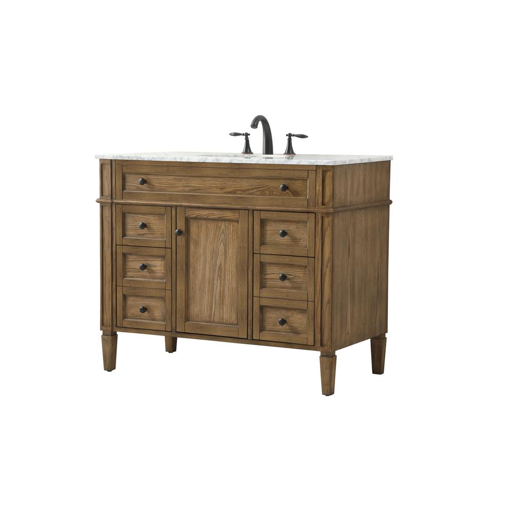 42 inch Single bathroom vanity in driftwood. Picture 7