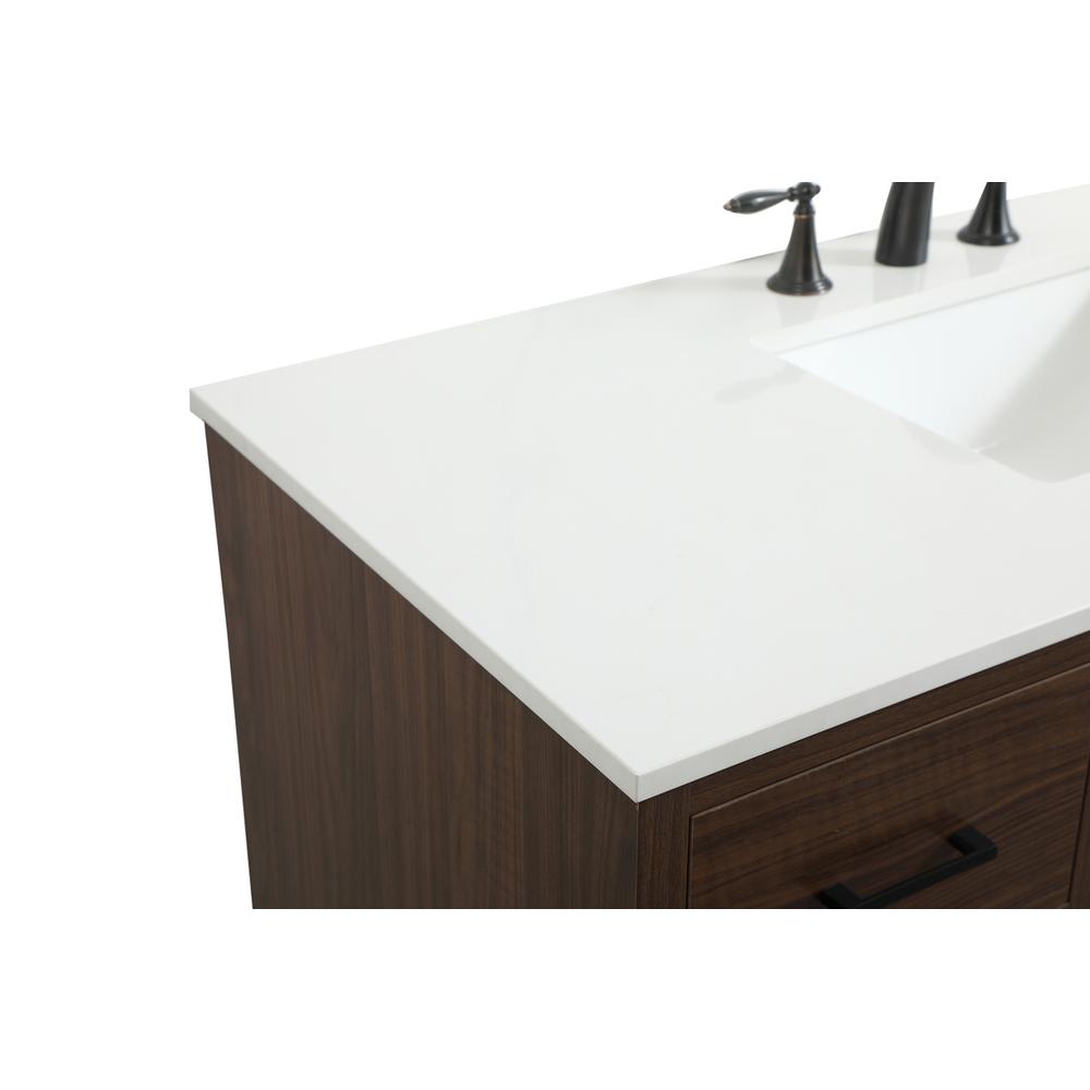 48 inch Single bathroom vanity in walnut. Picture 11