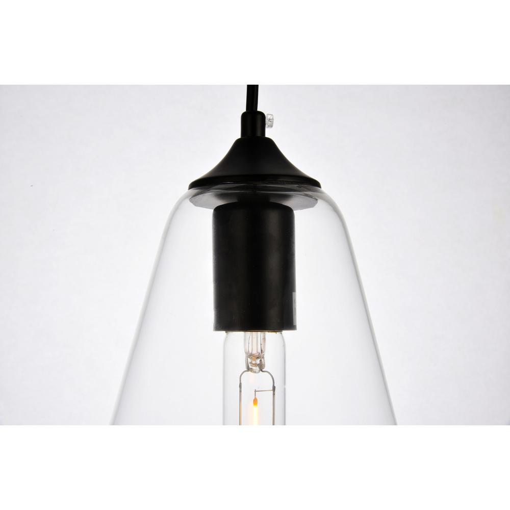 Placido Collection Pendant D5.9 H14.2 Lt:1 Black and Clear Finish. Picture 3