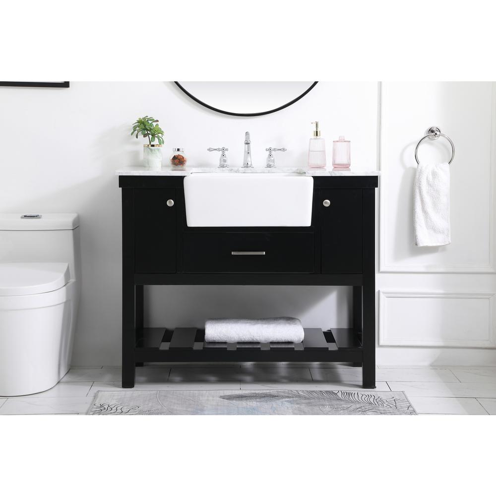 42 inch Single bathroom vanity in black. Picture 14