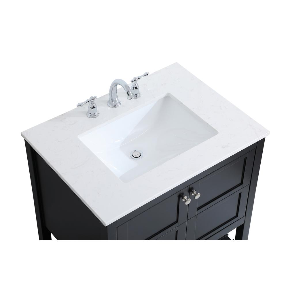 30 inch Single Bathroom Vanity in Black. Picture 10