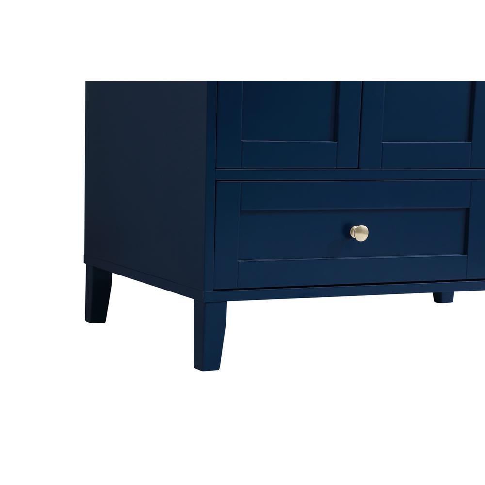 36 inch Single Bathroom Vanity in Blue with Backsplash. Picture 12