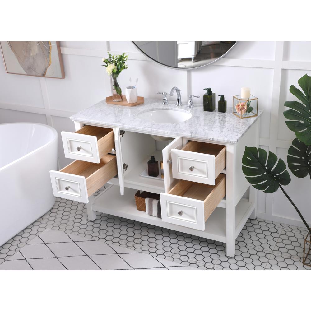 48 in. Single bathroom vanity set in White. Picture 4