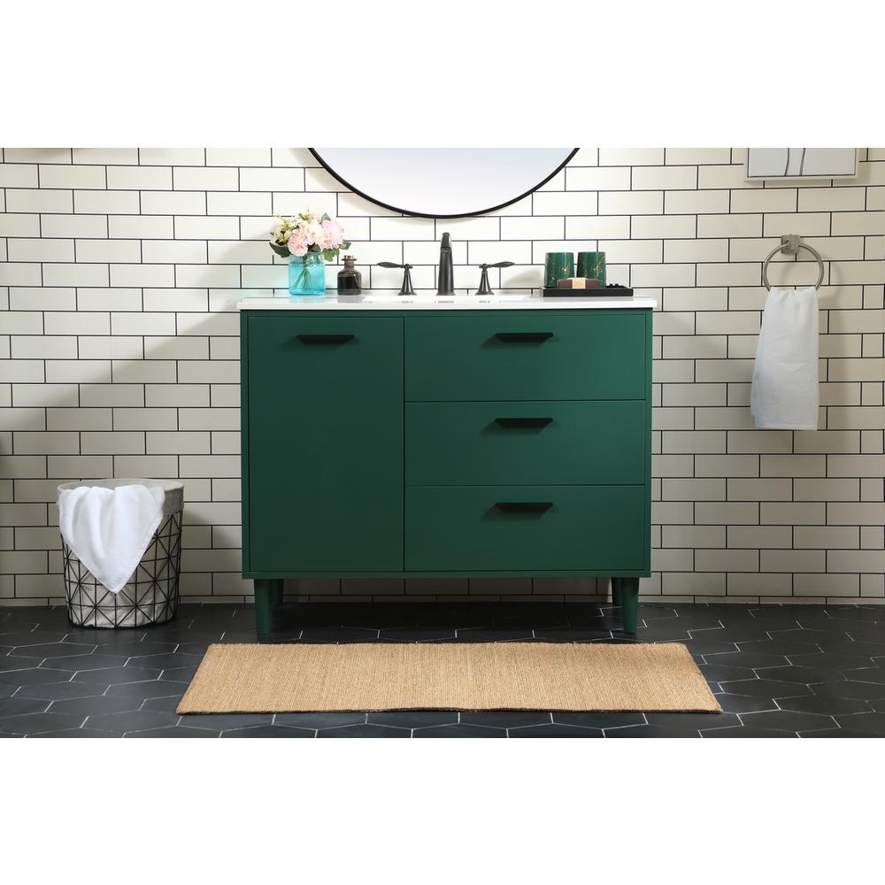 42 inch bathroom vanity in Green. Picture 14