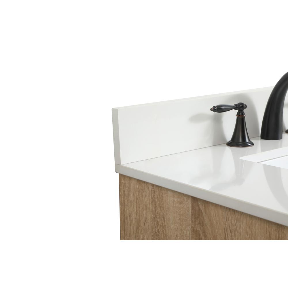 30 inch Single bathroom vanity in mango wood with backsplash. Picture 11