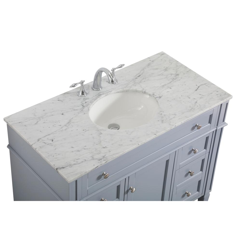 42 inch Single bathroom vanity in grey. Picture 7