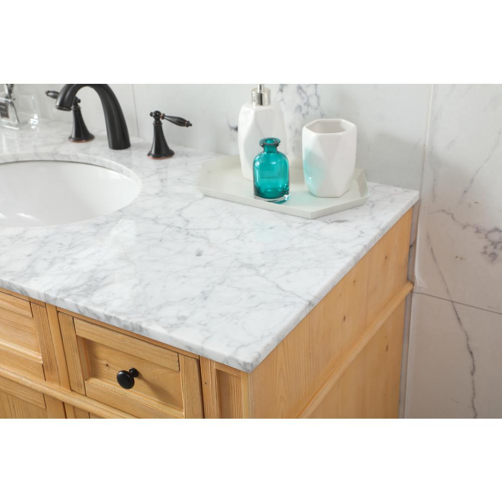 48 inch Single bathroom vanity in natural wood. Picture 5