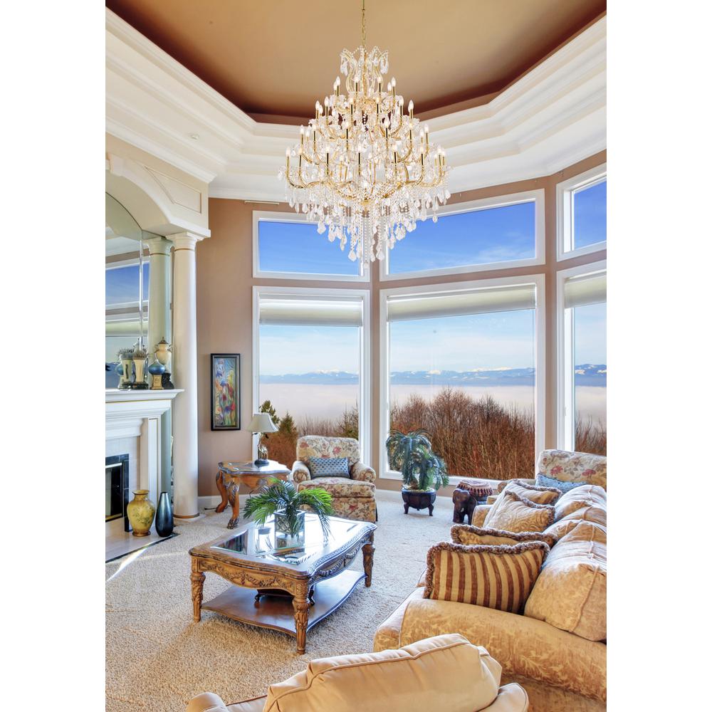 Maria Theresa 49 light Gold Chandelier Clear Royal Cut Crystal. Picture 7