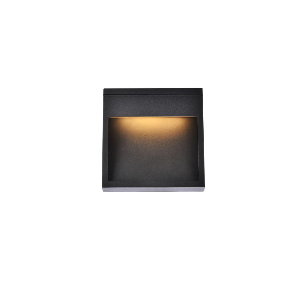Raine Integrated LED wall sconce in black. Picture 1