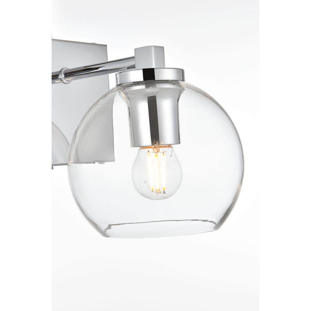 Juelz 1 light Chrome and Clear Bath Sconce. Picture 4