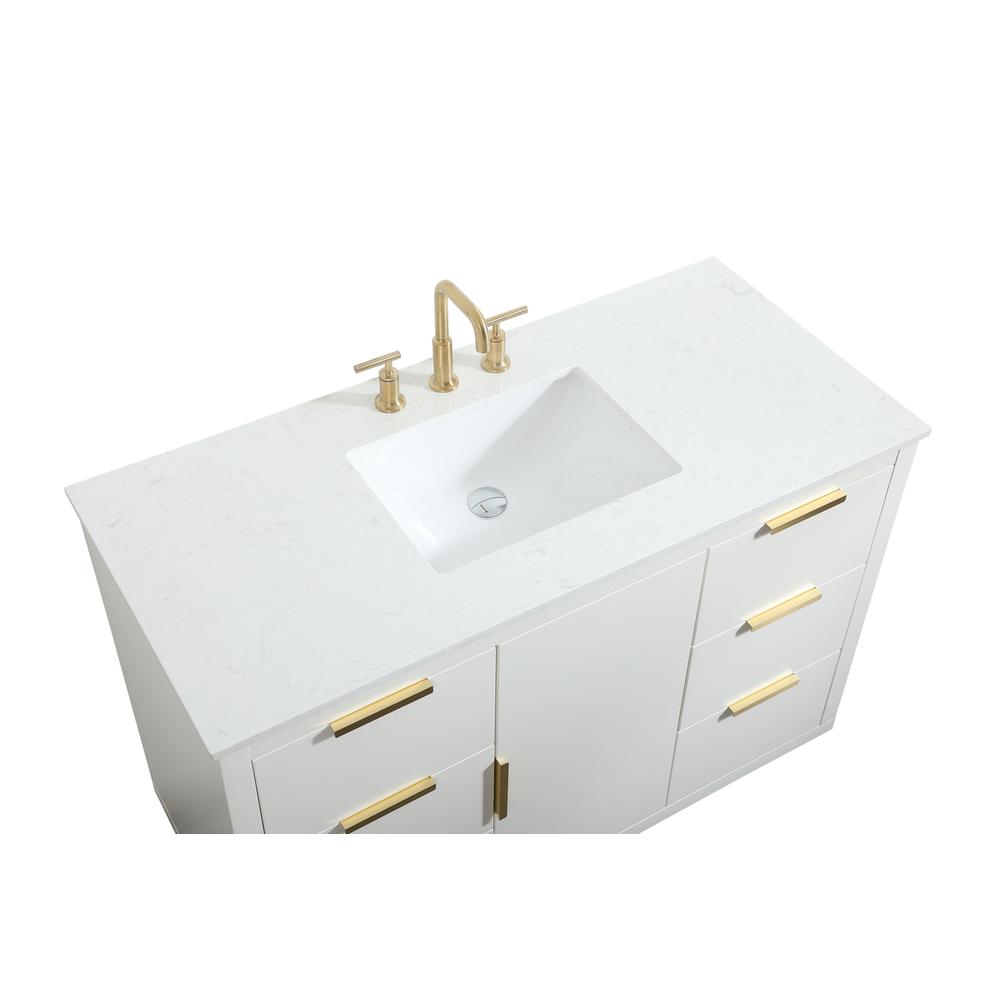 48 inch Single bathroom vanity in white. Picture 10