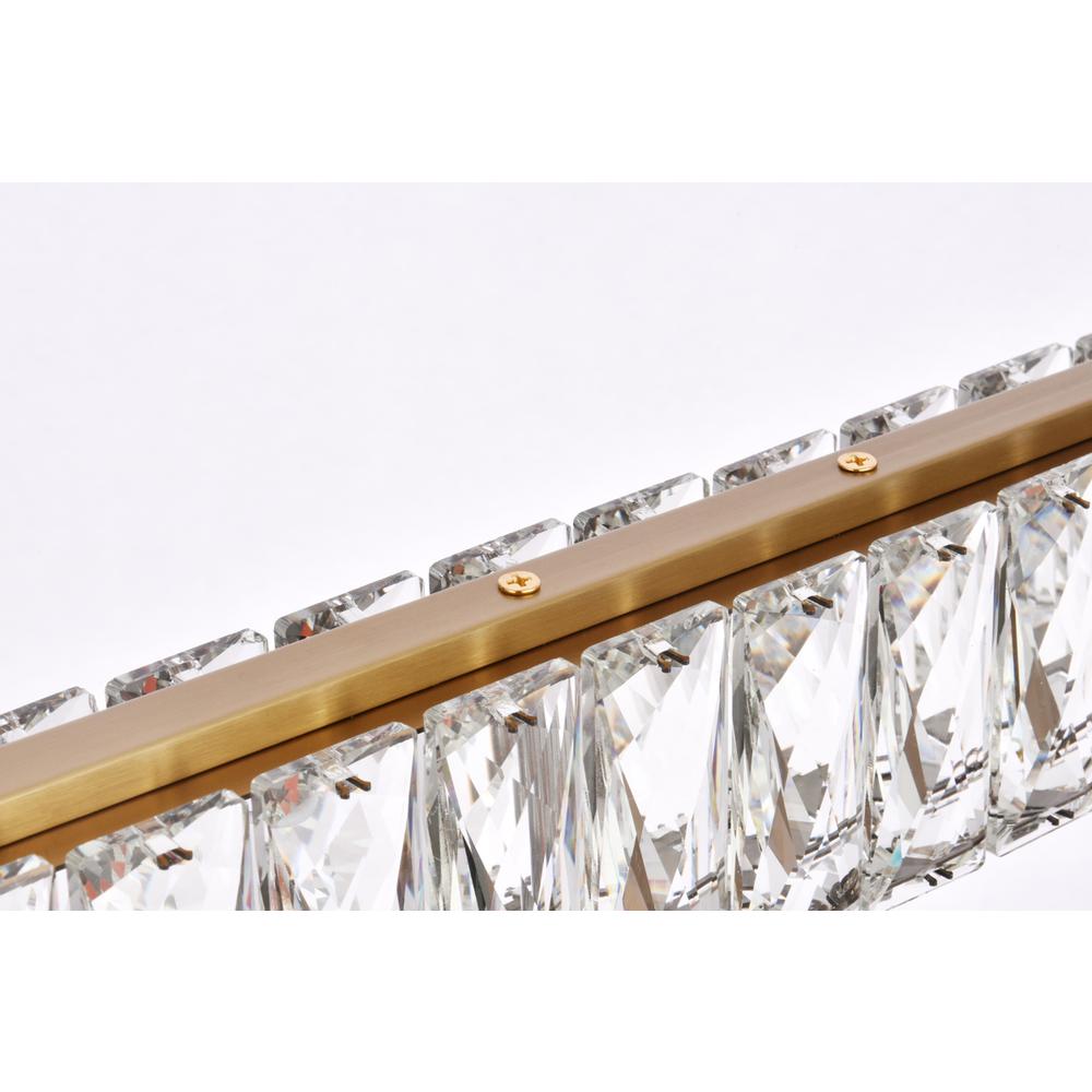 Monroe 38 inch LED linear pendant in gold. Picture 4