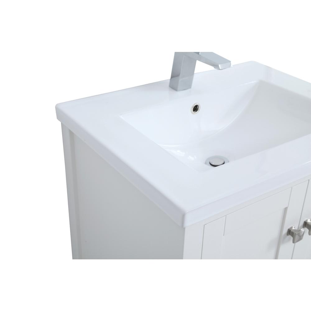 24 In. Single Bathroom Vanity Set In White. Picture 11