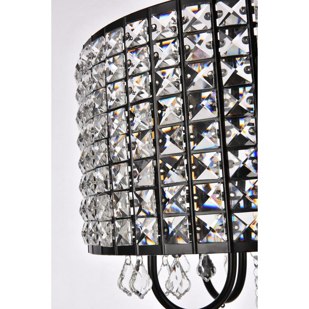 Elise 14 inch flush mount in black. Picture 6