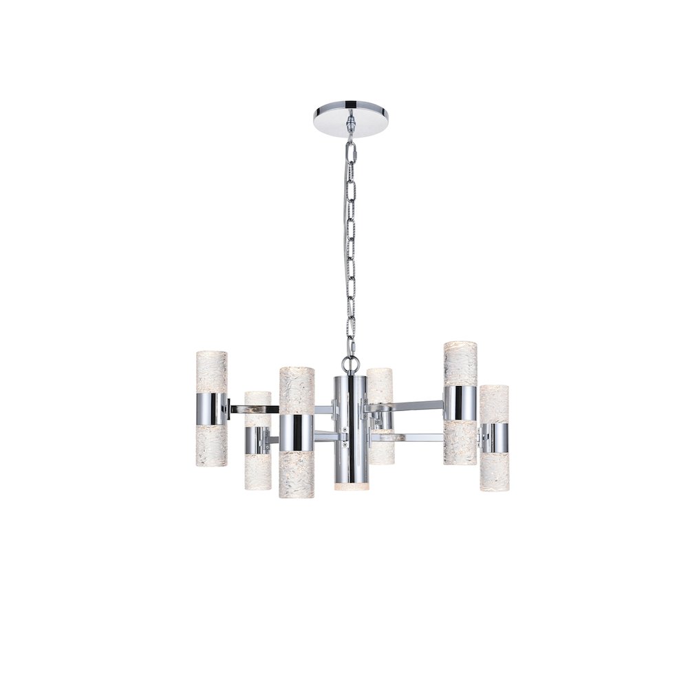 Vega 13 Light Chrome Led Pendant. Picture 1