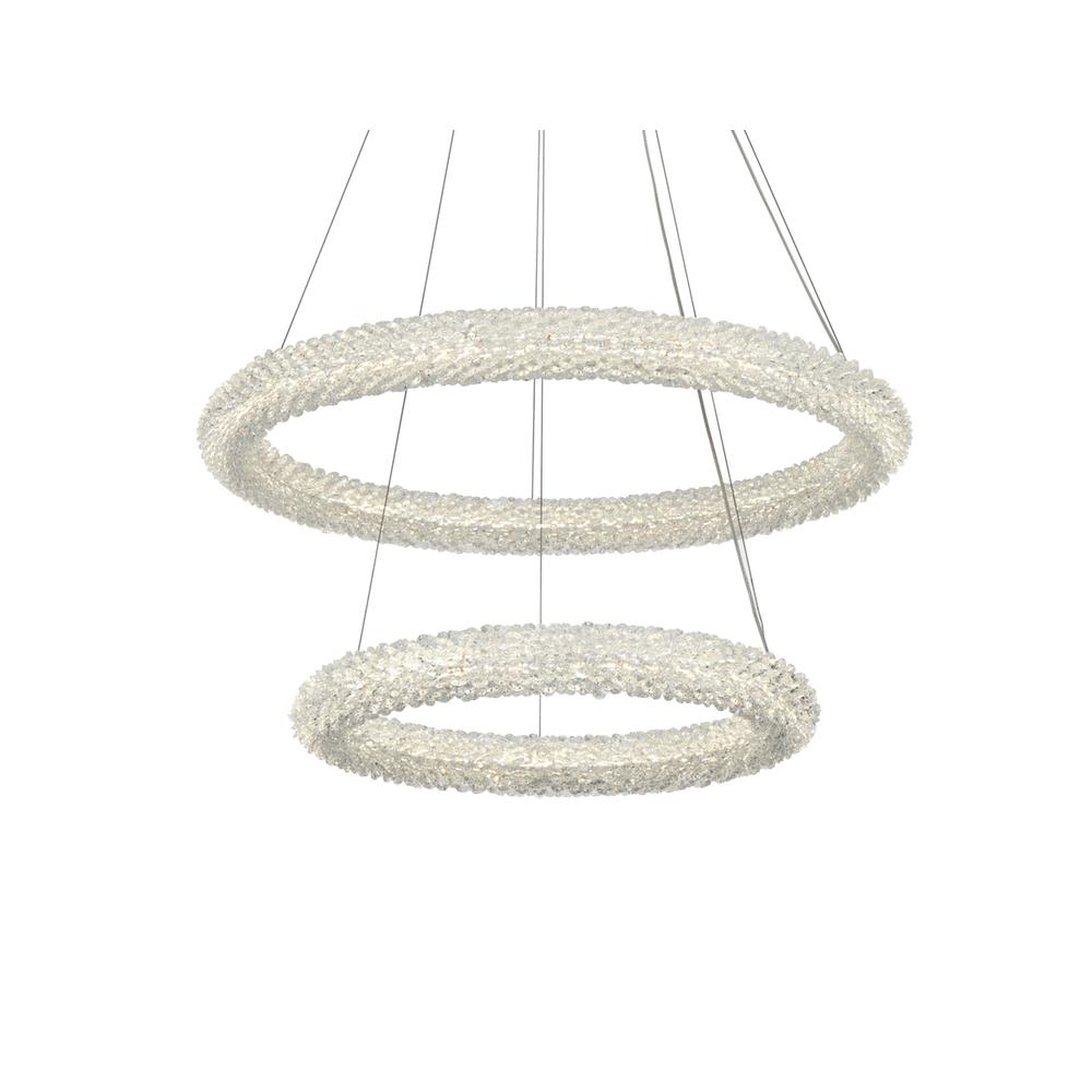 Bowen 28 inch Adjustable LED Chandelier in Satin Gold. Picture 4